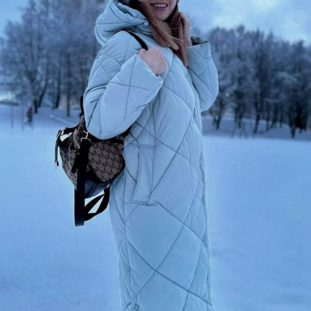 ZARA QUILTED PUFFER COAT WITH HOOD - Picture 5 of 12